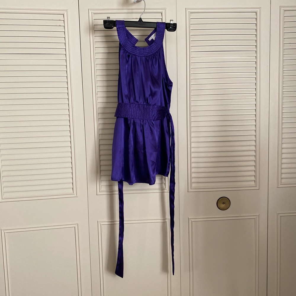Charlotte Russe purple silky satin tank top